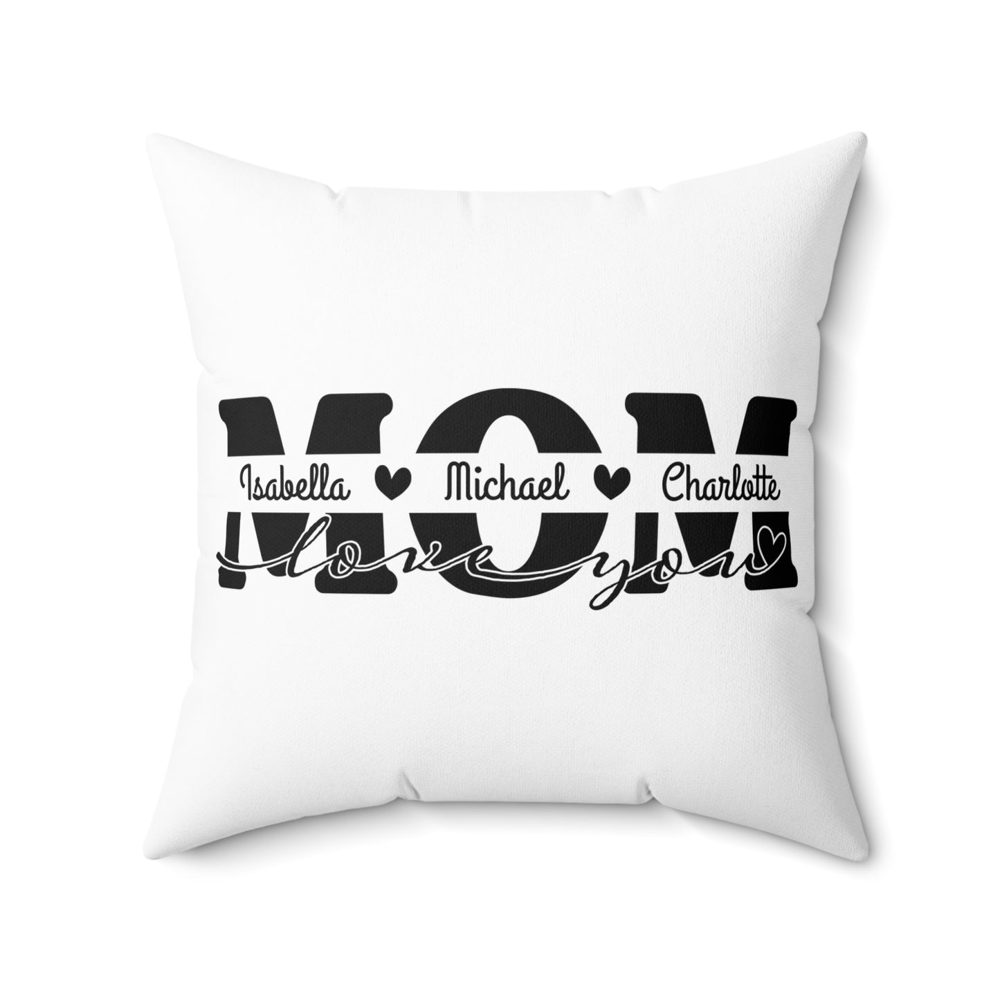 Mother's Day Square Polyester Pillow