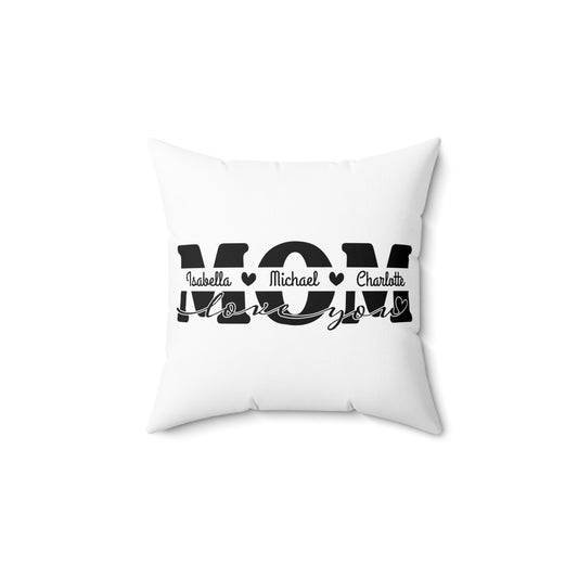 Mother's Day Square Polyester Pillow